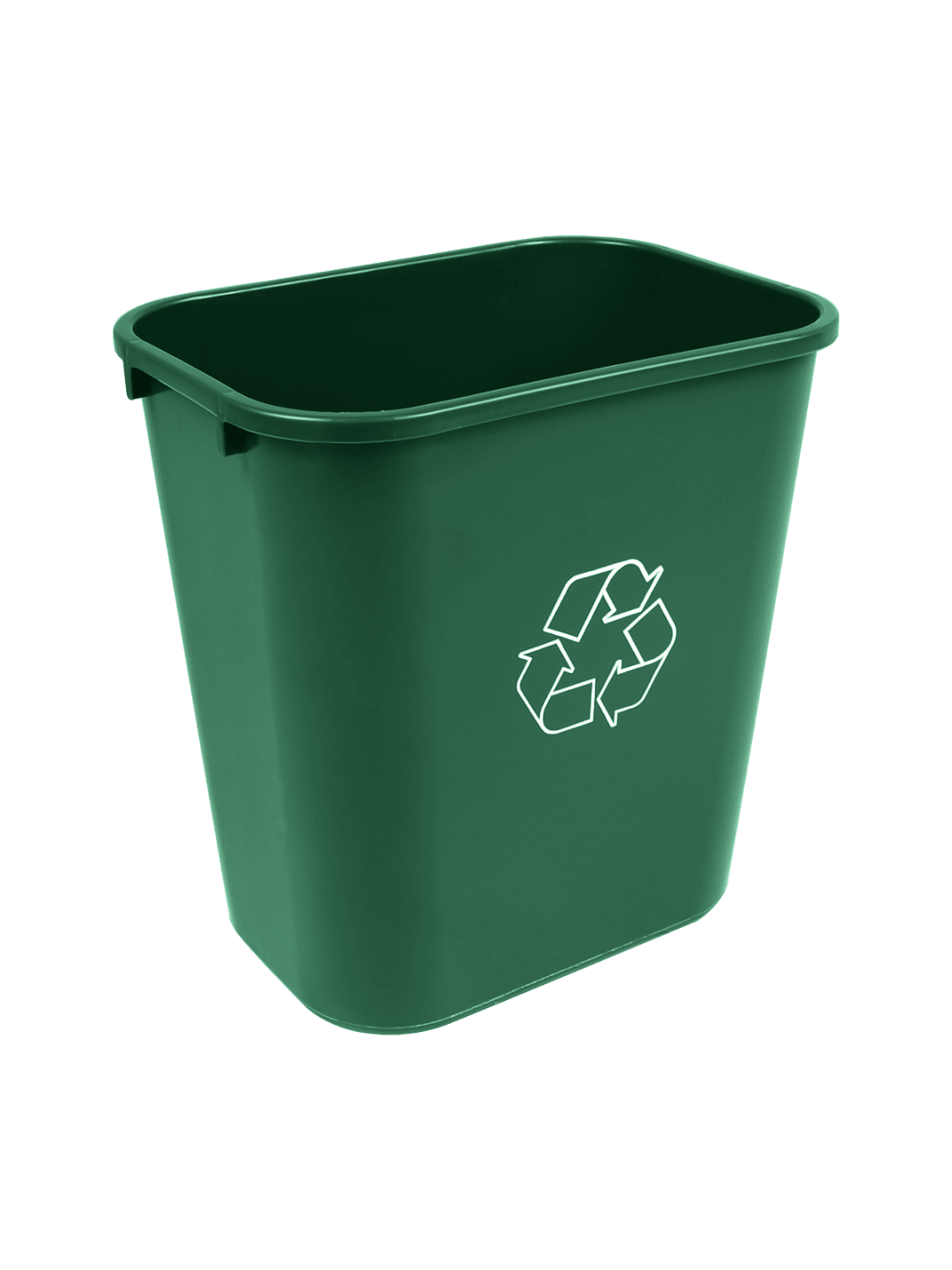 RECYCLING & WASTE BASKET - Single - Body - 28 Q - Mobius Loop - Dark Green PCR