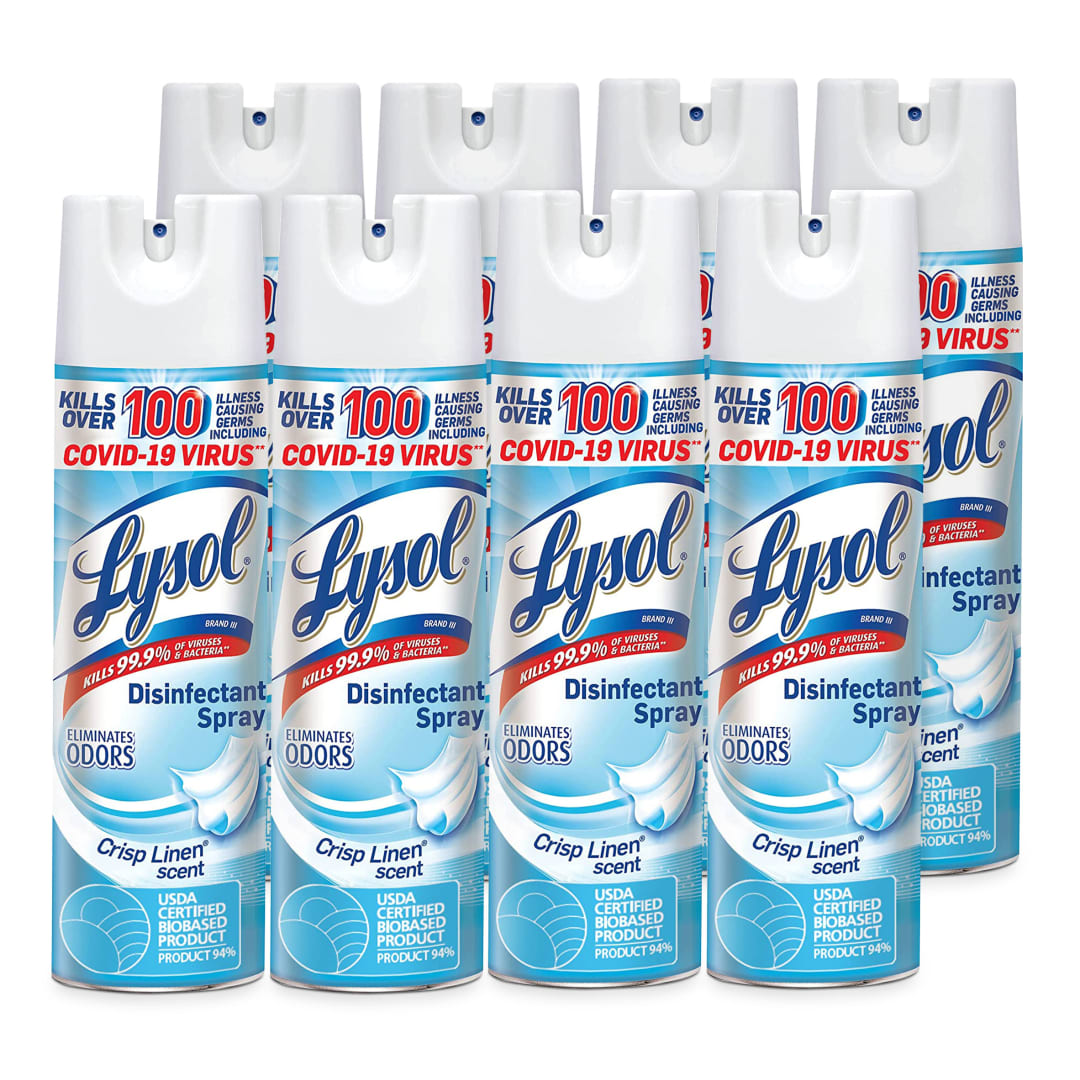 LYSOL® Disinfectant Spray - Crisp Linen® 6/(2x19) oz. (Banded Pack)