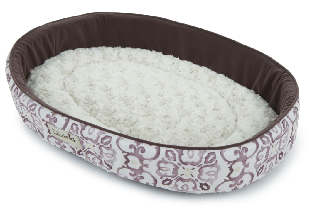 Petlinks Catnip Dreams Oval Plush Cat Bed with Catnip 20 x 16