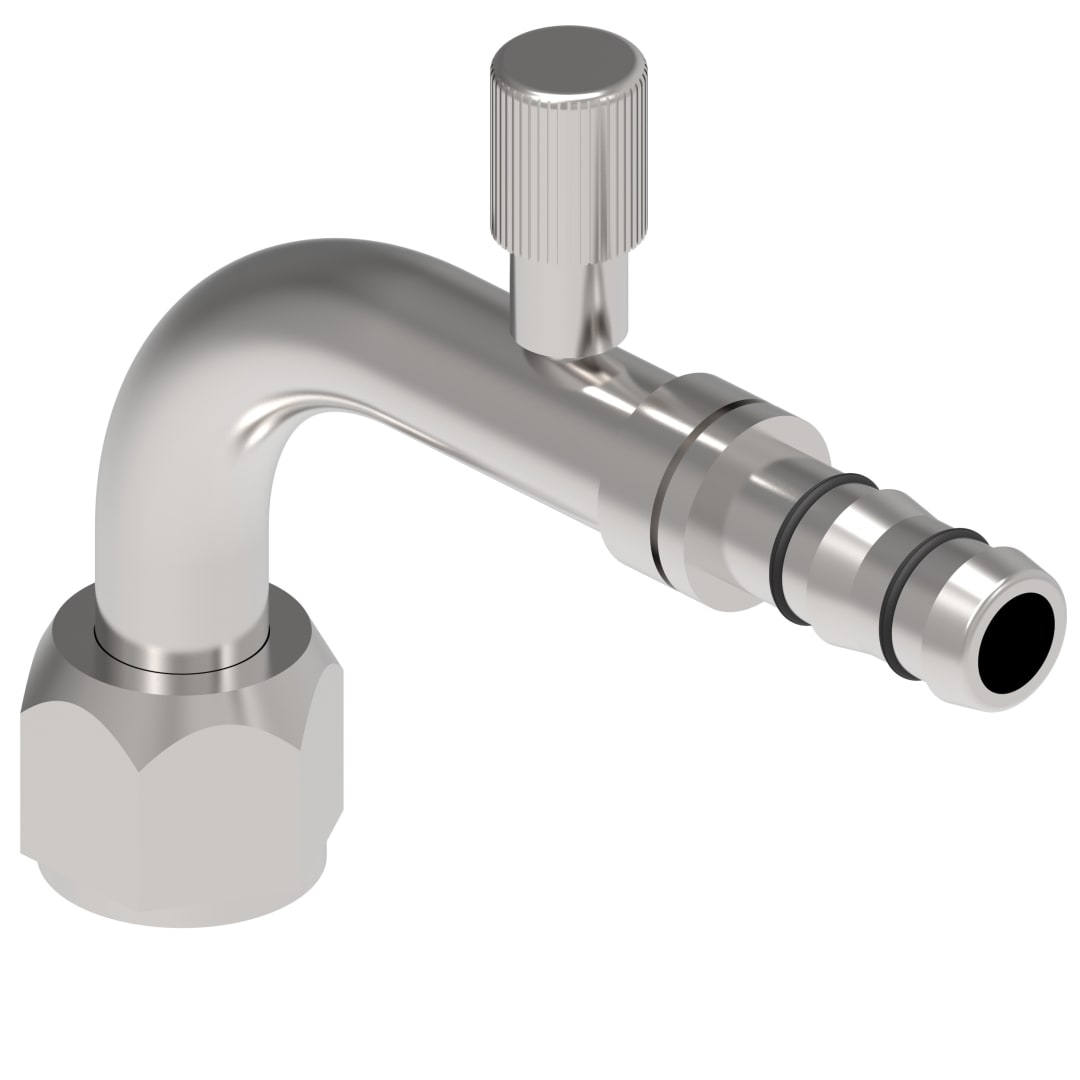 Aeroquip Female Short Pilot 90° With R134a Low SIDe