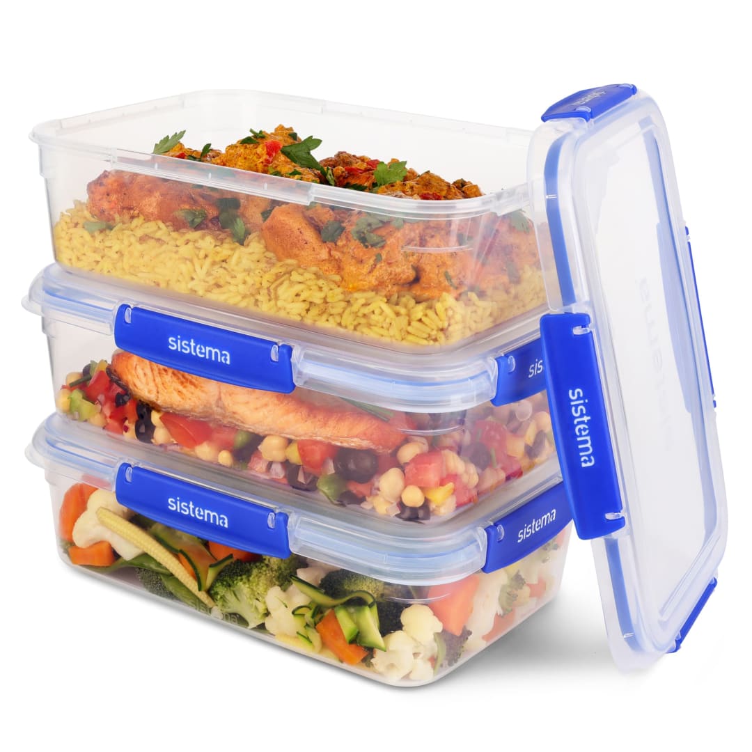 2.2L RECTANGLE KLIP IT PLUS 3 PACK ECOM