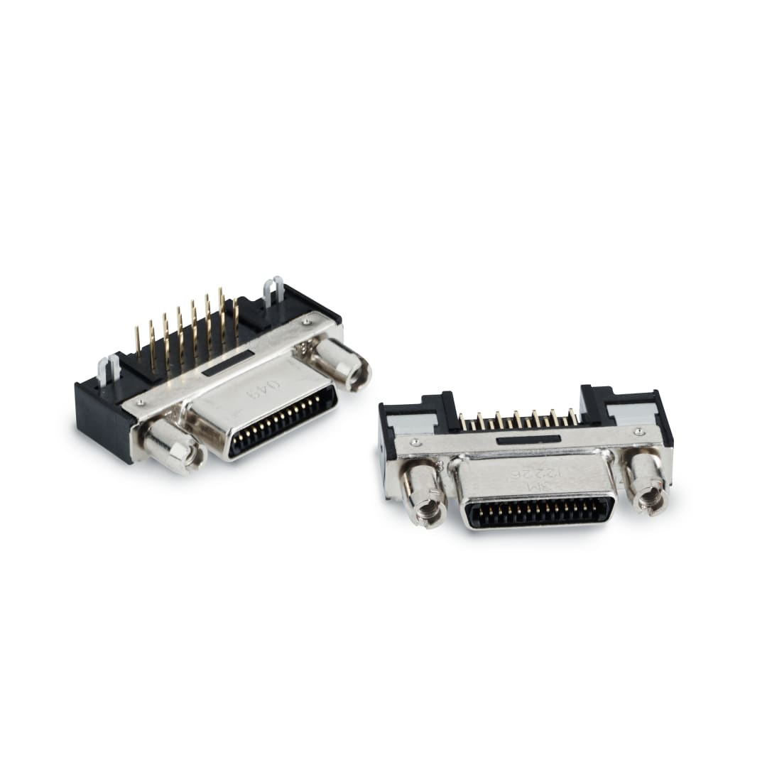 3M™ 12226-5150, Stecker SDR Steckerbuchse, 90° abgewinkelt, 26-pol, 122 Serie, 0,8 mm, 0,76 µm Au
