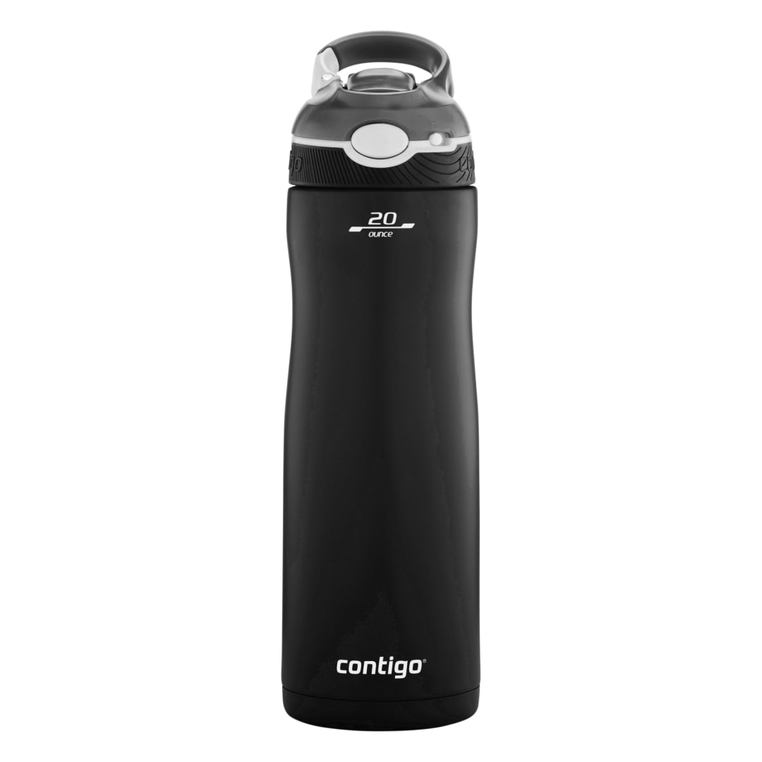 Contigo® Ashland Chill Water Bottle with Straw, Keeps drinks cool for 24 h, insulated Stainless Steel Drinking Bottle, Leak-Proof Thermal Bottle, Sports Bottle for gym, Bike, Hiking, 590ml.