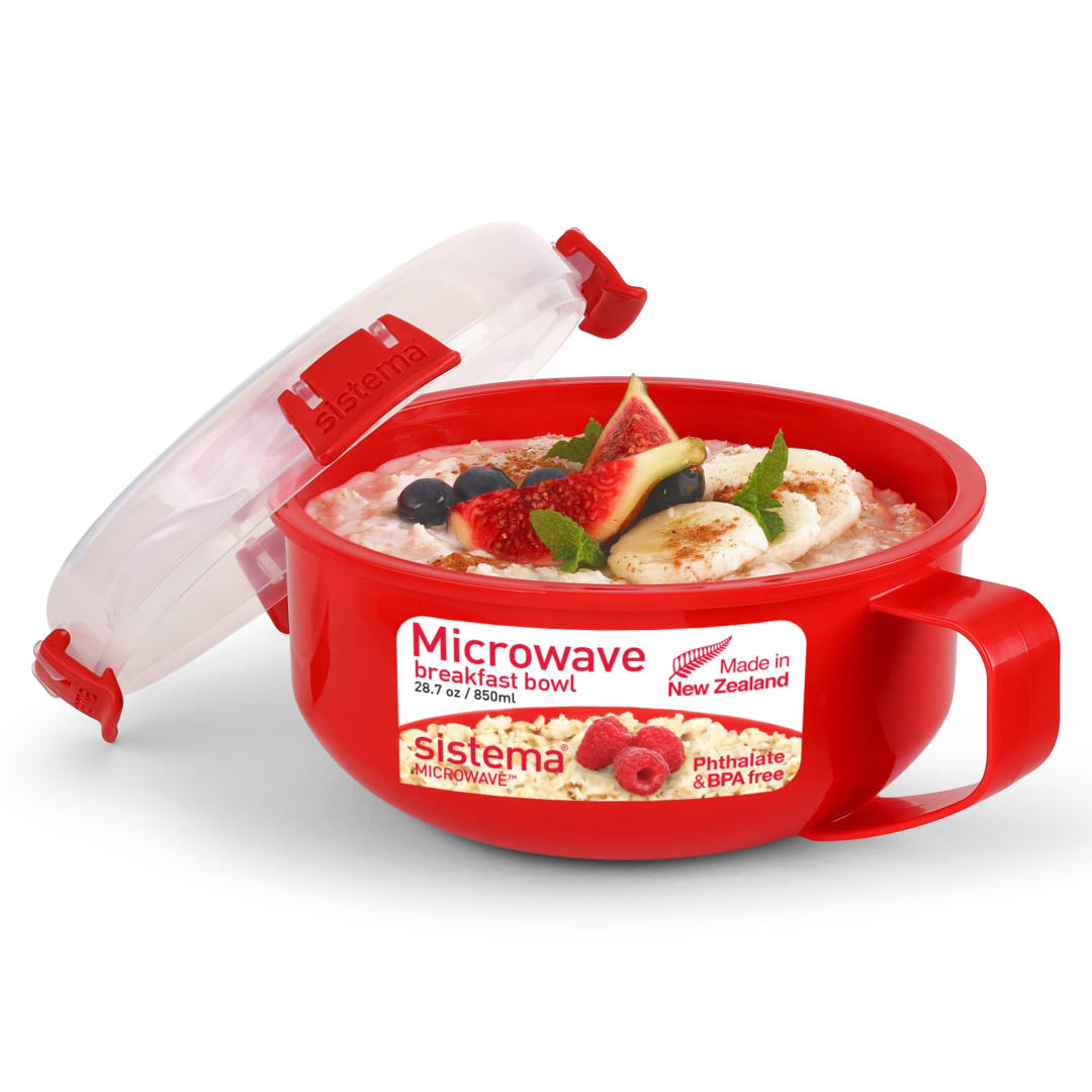 Sistema® Microwave Collection Breakfast Bowl, 28 oz./0.8 L, Red