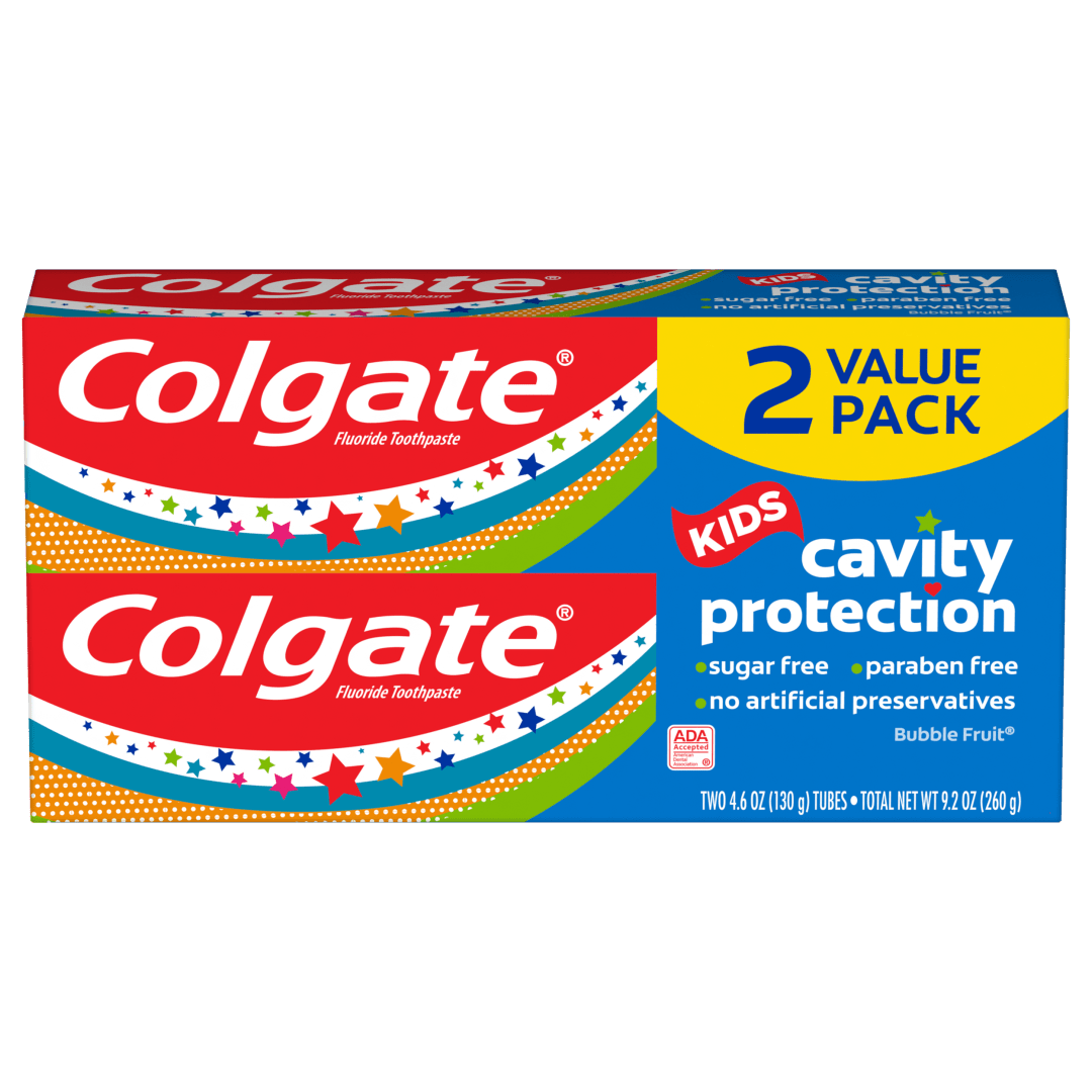 Colgate Kids Toothpaste Cavity Protection, Bubble Fruit, 4.6 ounces (2 Pack)