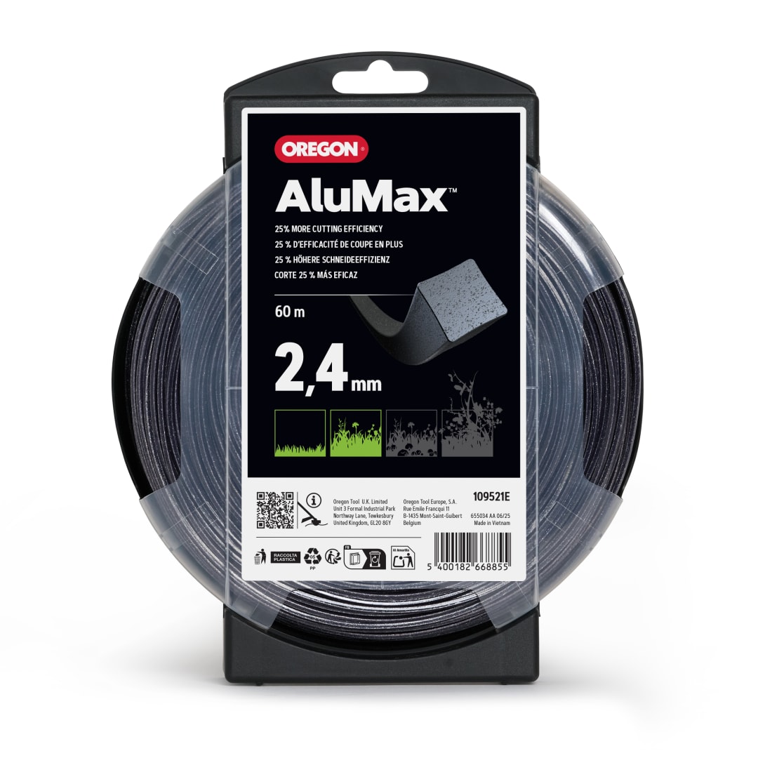 Oregon AluMax Square Trimmer Line, 2.4MM, 60M Donut