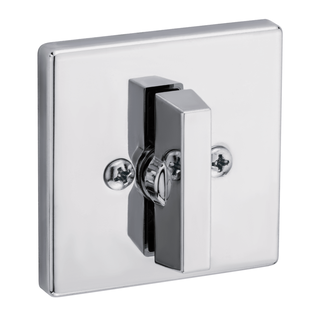 663 Unkeyed Square Deadbolt in Polished Chrome