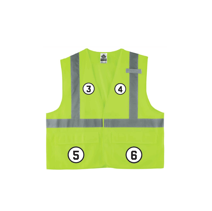 GloWear 8225HL Solid Hi-Vis Safety Vest - Type R, Class 2, Hook & Loop