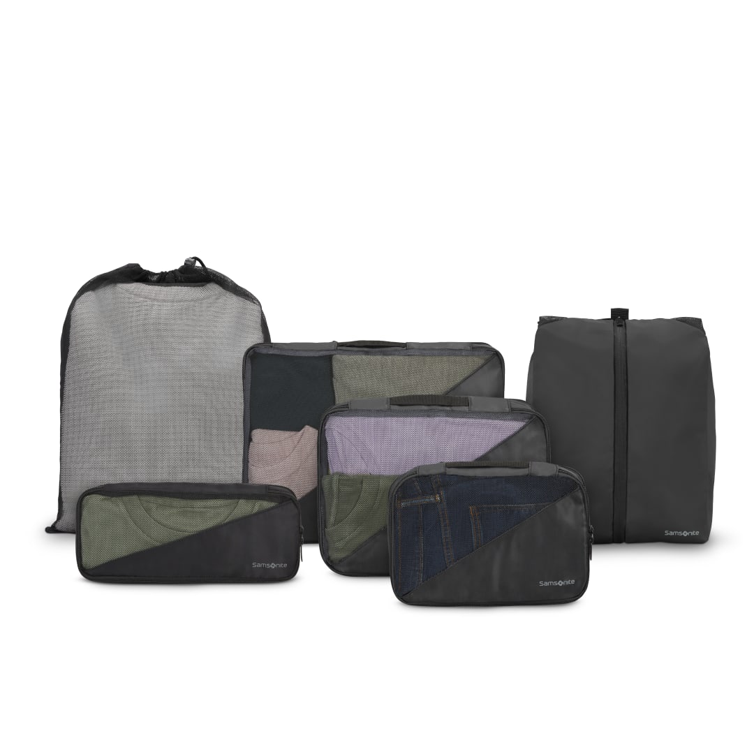 Packing Cubes 6Pc Comp. Packing Cubes T - Black