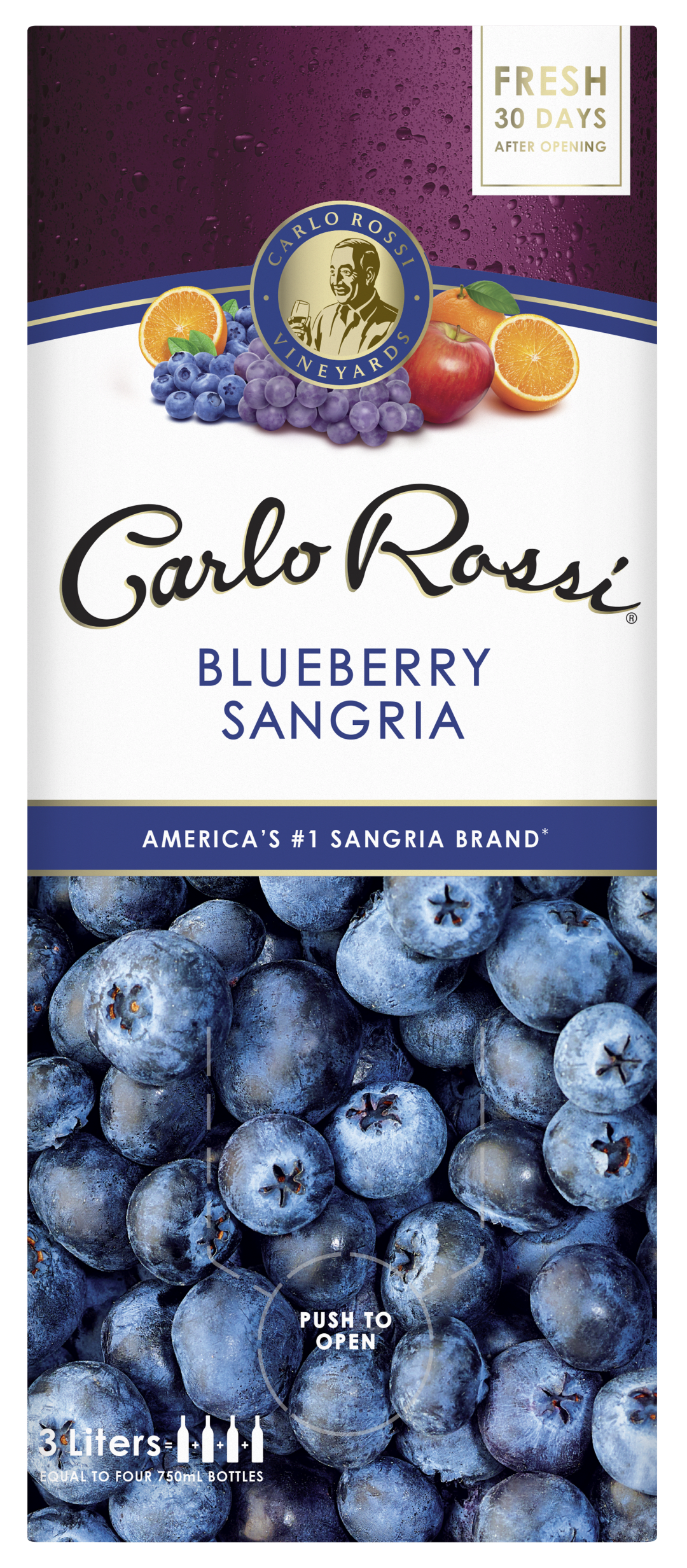 Carlo Rossi Blueberry Sangria Sweet Wine 3L Box