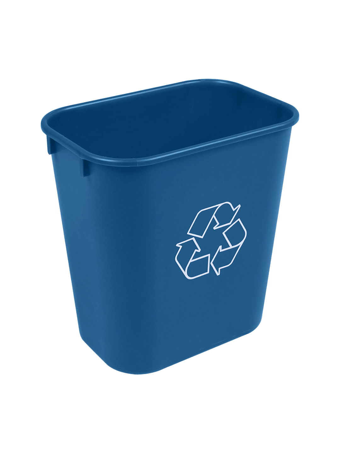 RECYCLING & WASTE BASKET - Single - Body - 14 Q - Mobius Loop - Royal Blue PCR