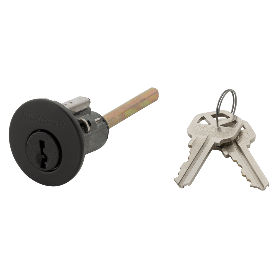 Exterior 6-Pin Deadbolt Cylinder in Matte Black Finish