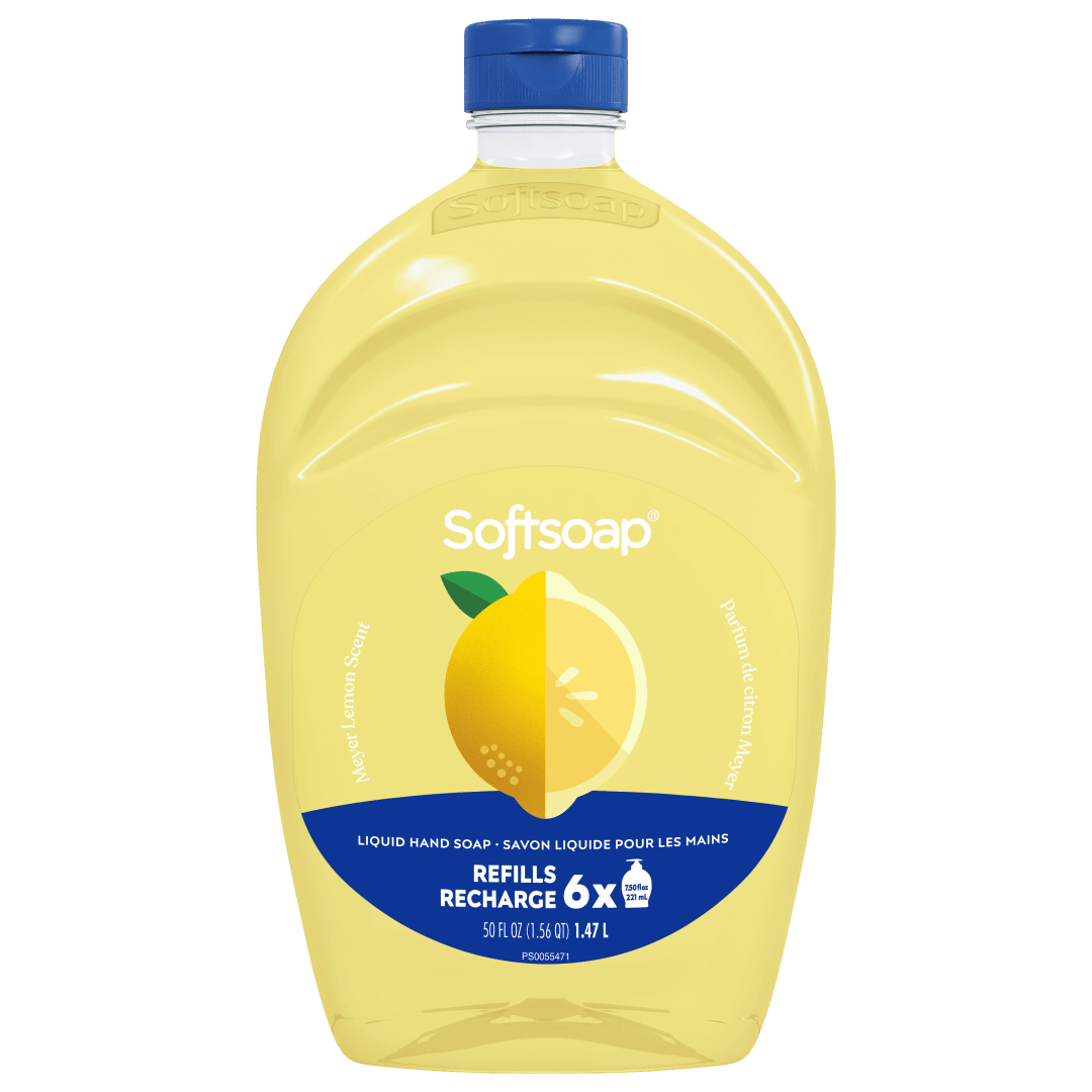 Softsoap Limited Edition Liquid Hand Soap, Seasonal Hand Soap, Paraben Free, pH Balanced, Meyer Lemon Scent, 50 fl oz Refill Bottle
