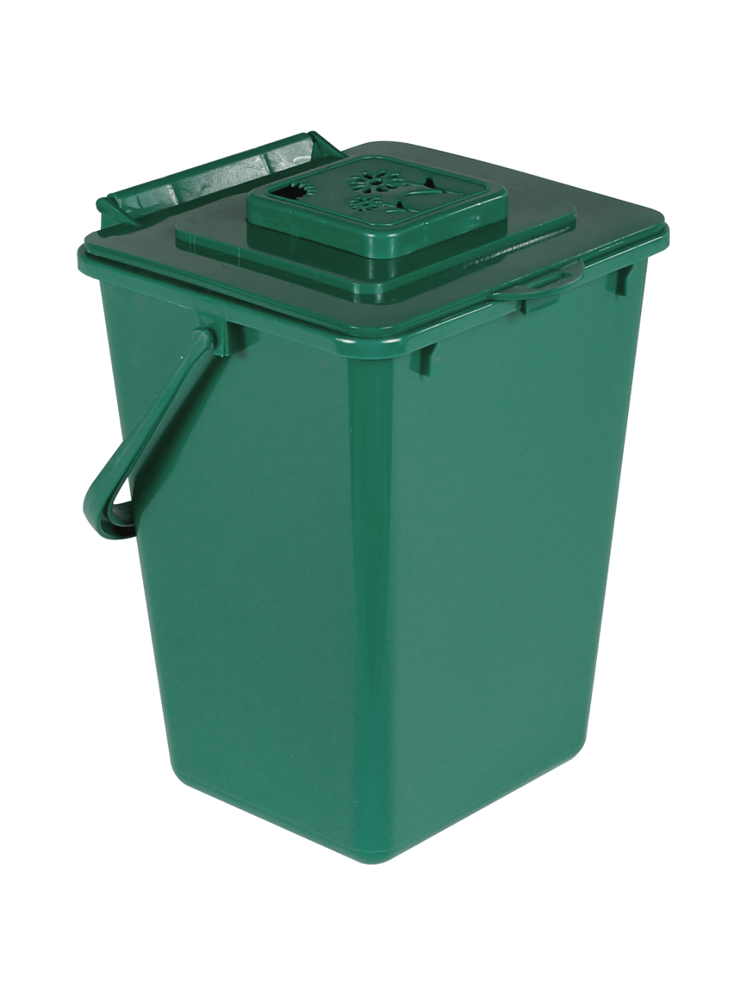  KITCHEN COMPOSTER - Single - Unit - Vented Lift - Compost Green PCR