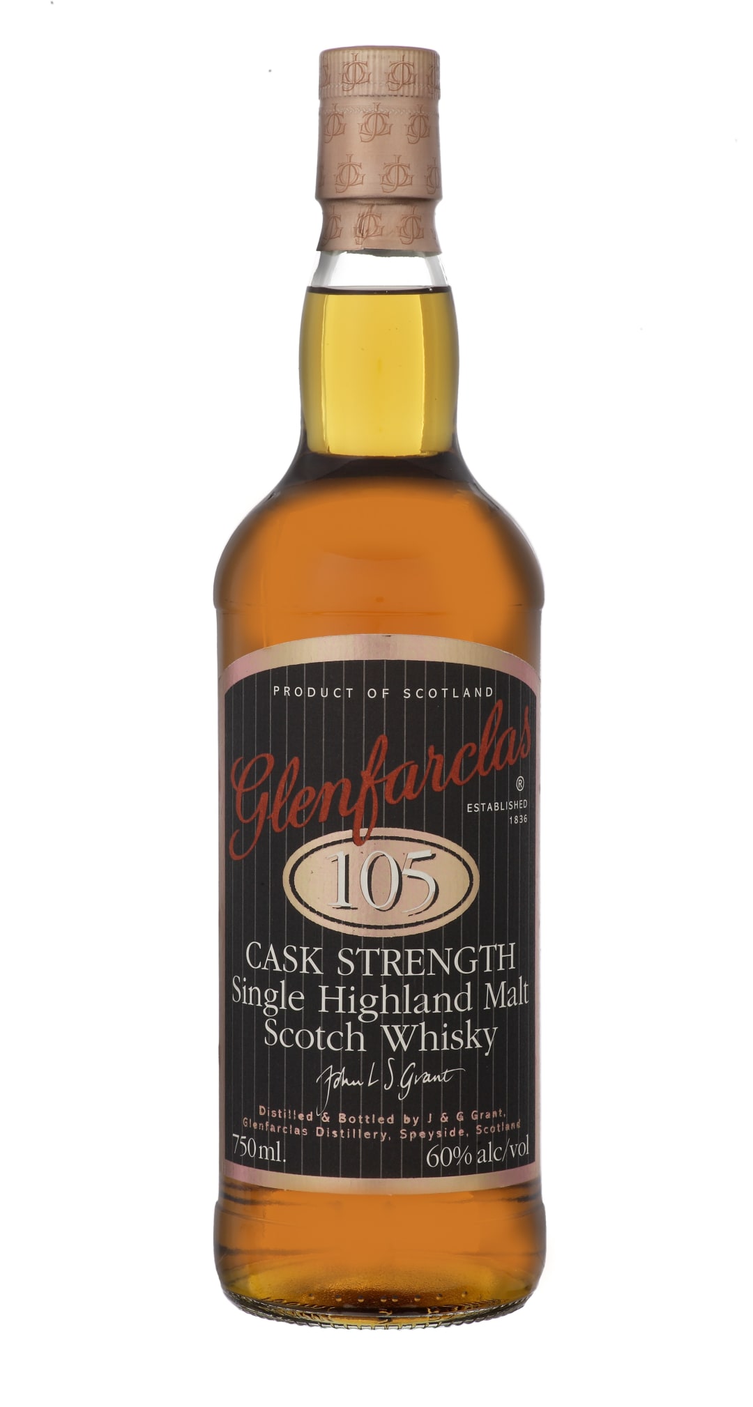 Glenfarclas 105 Cask Strength Highland Single Malt Scotch Whisky 750ml 120 Proof