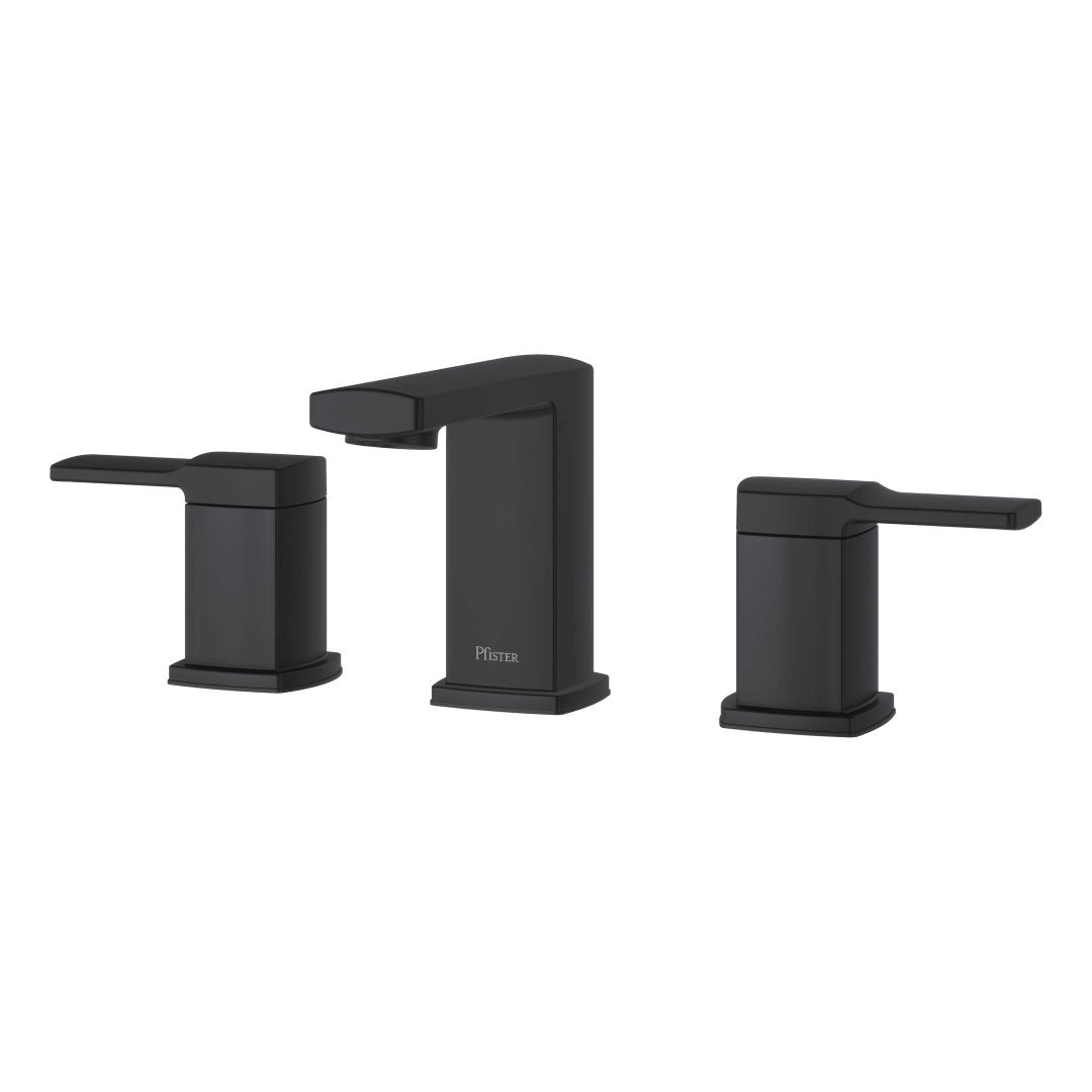 Deckard 2-Handle 8" Widespread Bathroom Faucet in Matte Black