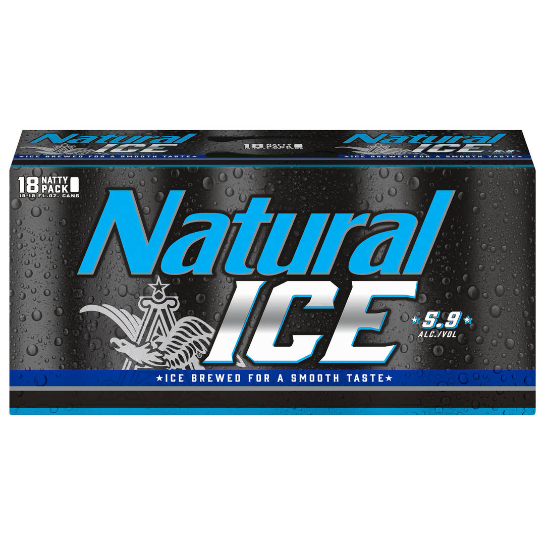 Natural Ice Lager Beer 18 Natty Pack Can 18 ea