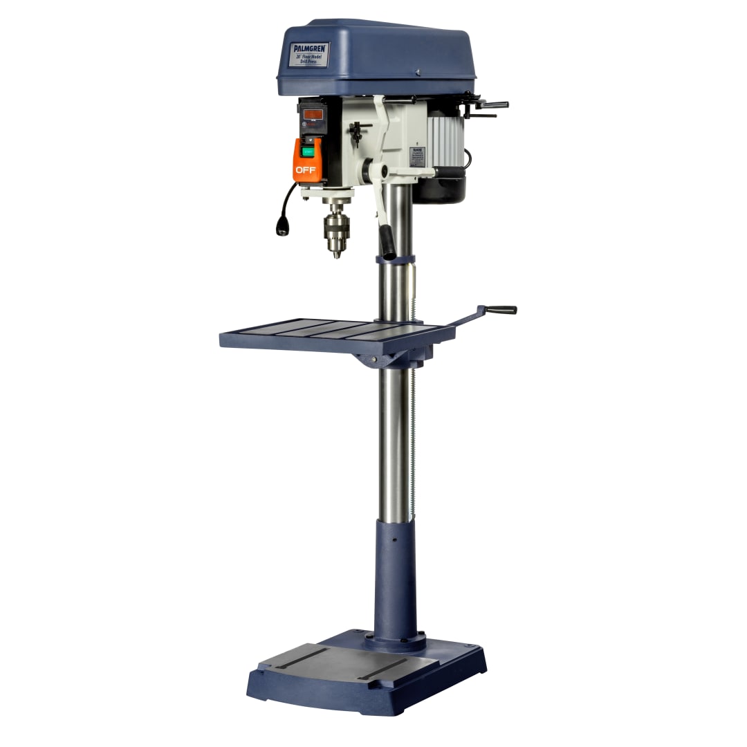 20" 16-Speed Floor Step Pulley Drill Press (120/240V 1 Phase)