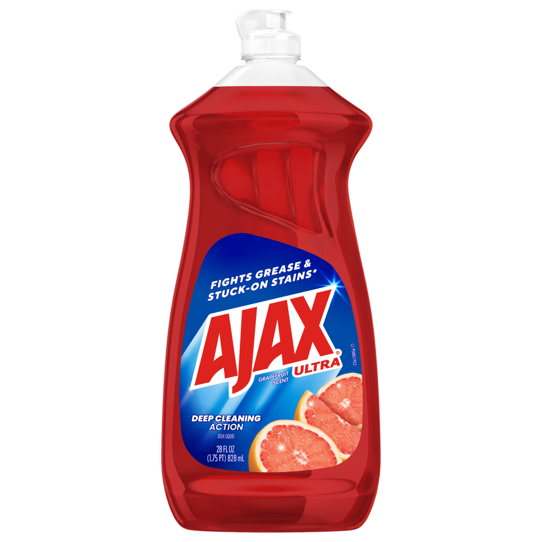 Ajax Ultra Liquid Dish Soap Grapefruit Scent, Deep Cleaning Action, 28 oz Bottle