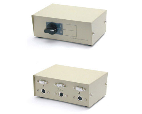 Manual 2-to-1 PS/2 KV Switchbox VGA/PS/2