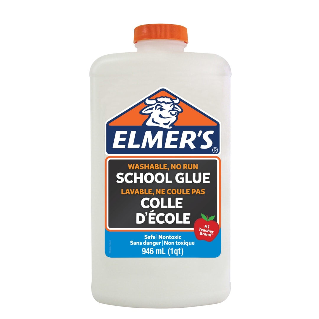 Elmer's Liquid School Glue, Clear Glue, Washable, Great for Making Slime, 946-mL