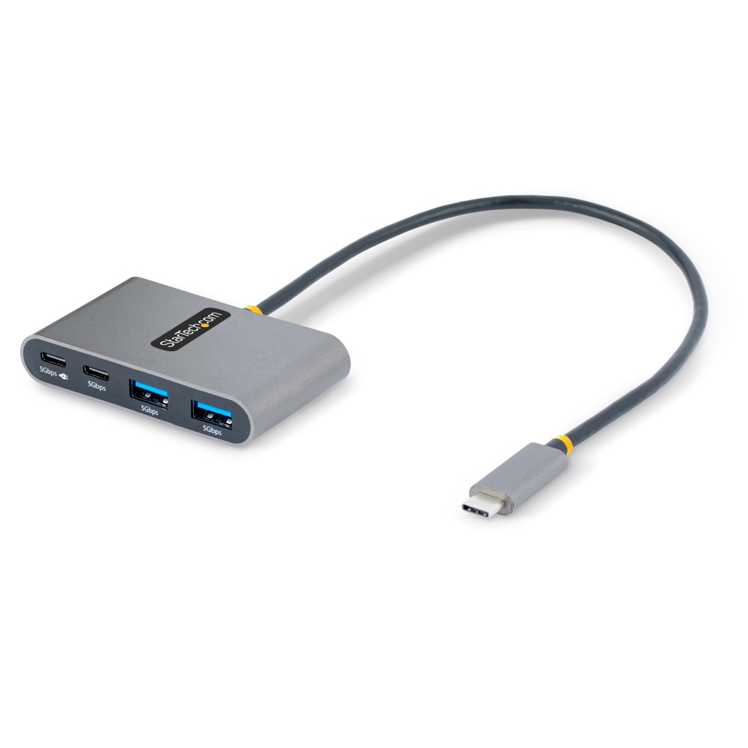 4 Port USB C Hub with 2x USB A Ports and 2x USB C Ports US