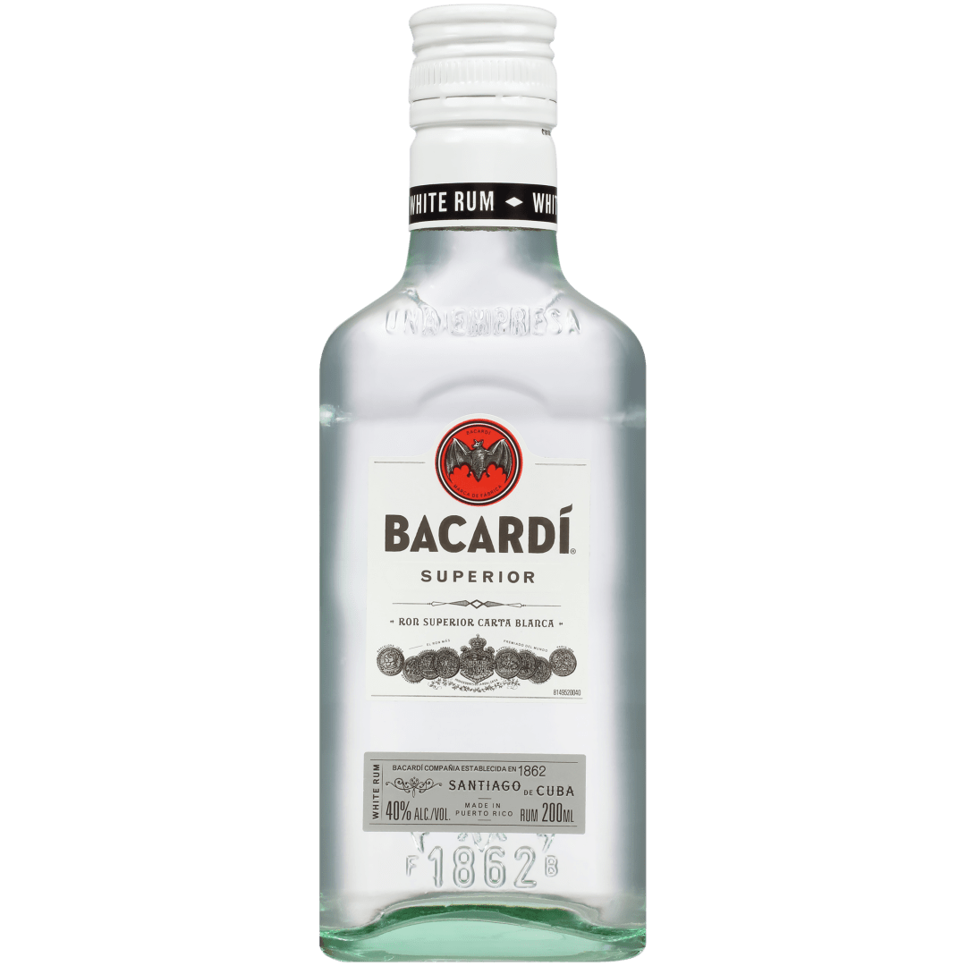 Bacardi Superior White Rum, Gluten Free 40% 200mL