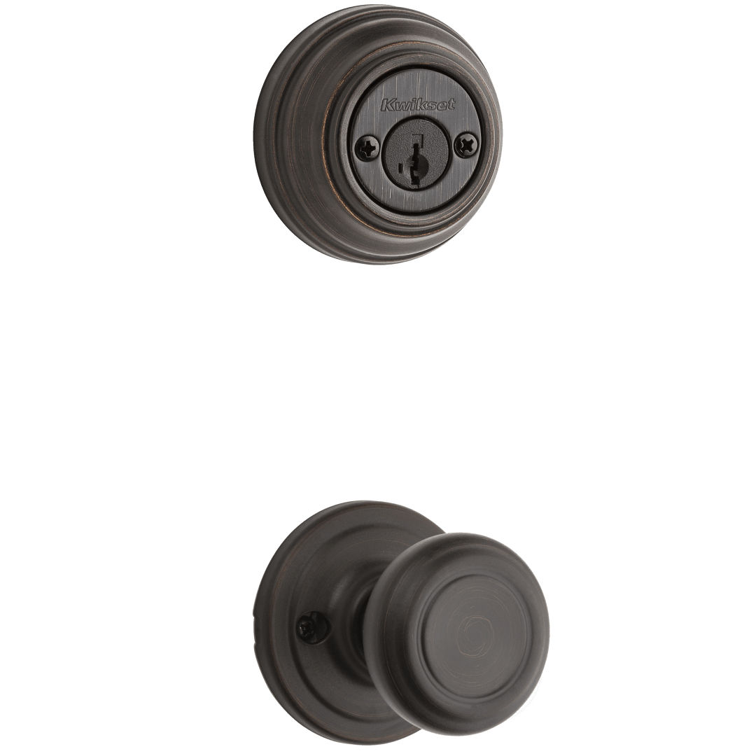 966 Double Cylinder Interior Pack w/Cameron Knob featuring SmartKey Security™ for Signature Series Handlesets in Venetian Bronze