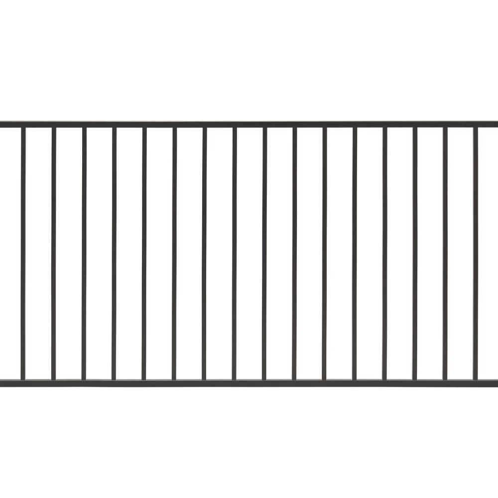 8-ft x 42-in Trex® Enhance™ Steel Horizontal Railing Panel in Charcoal Black