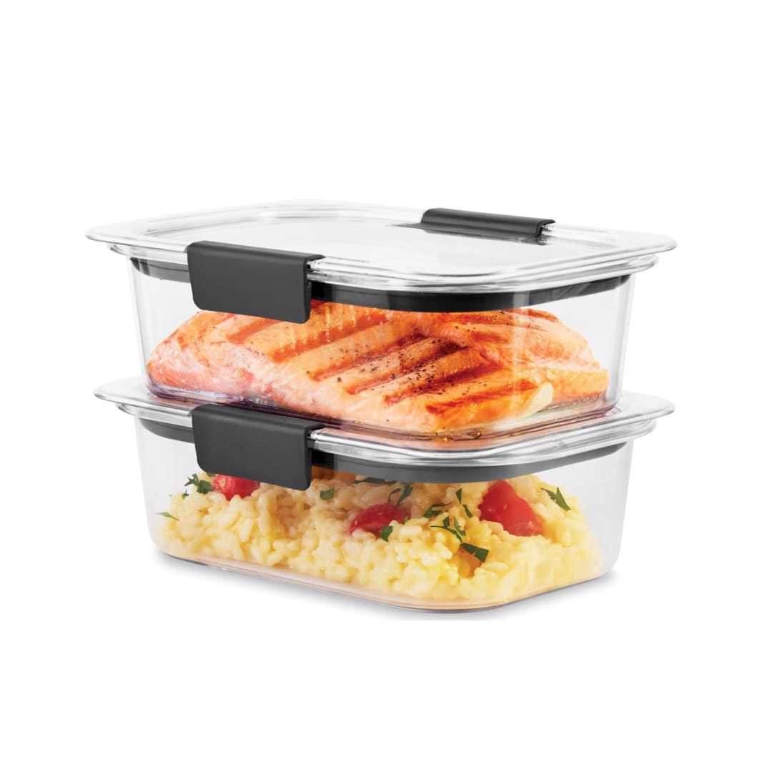 Rubbermaid Brilliance 3.2-Cup Rectangle Food Storage Container, 2 Pack
