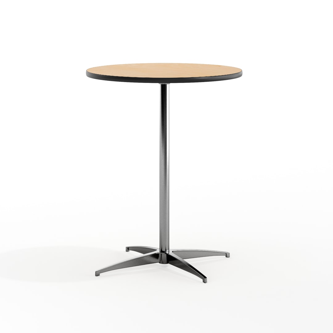 Lars 24'' Round Wood Cocktail Table with 30'' and 42'' Columns