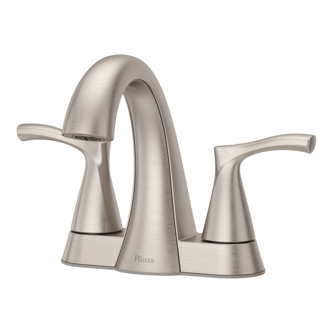Masey 2-Handle 4" Centerset Bathroom Faucet in Brushed Nickel