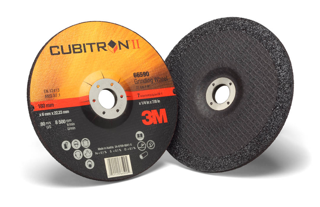 Disco de Desbaste 3M™ Cubitron™ II, Diâmetro 180 mm, Espessura 7,0 mm, Furo Central 22,23 mm