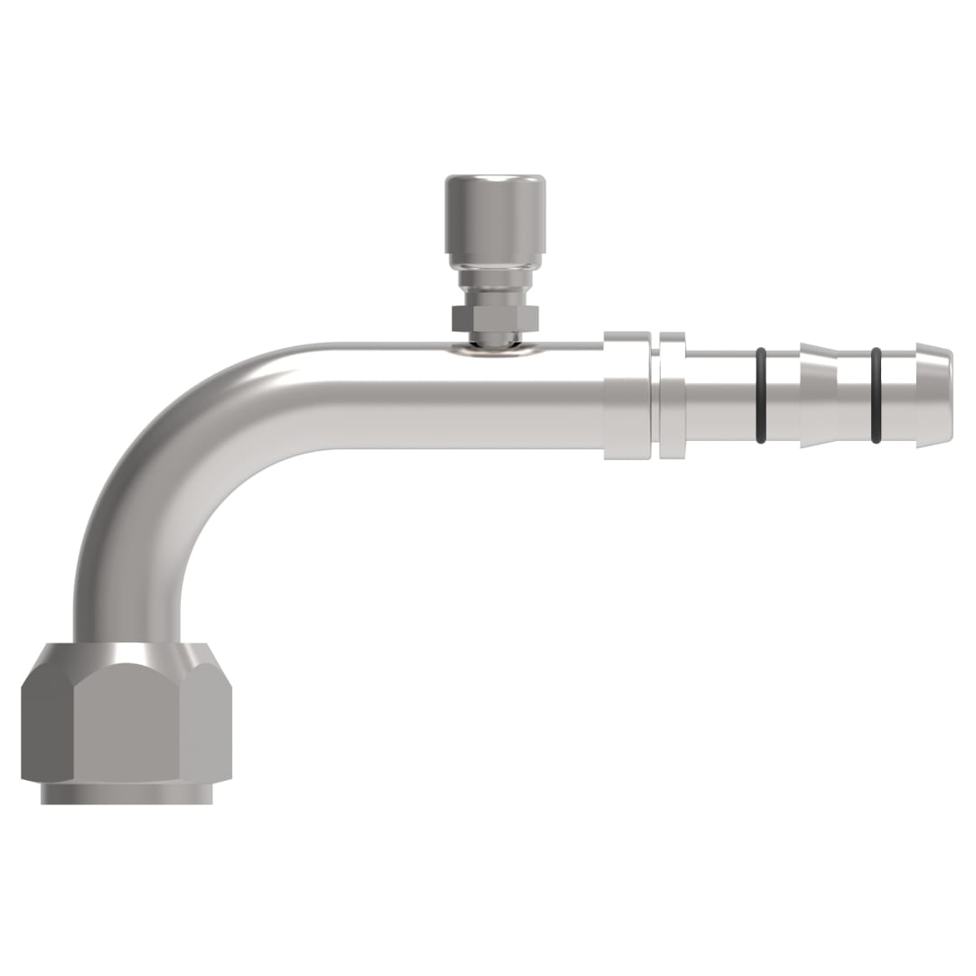 Aeroquip Female Long Pilot 90° With 7/16-20 Switch Port