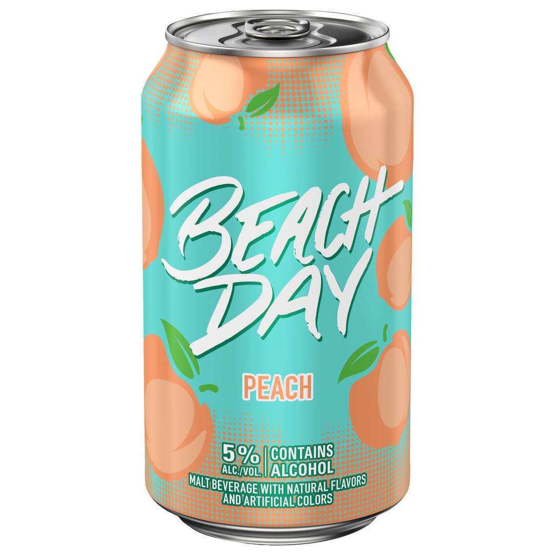 Beach Day Peach Malt Beverage 12 fl oz