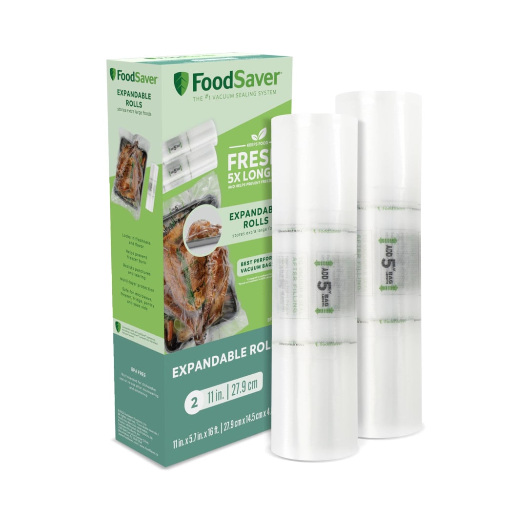 FoodSaver® Expandable Vacuum Seal Rolls, 11" x 16', 2 Pack