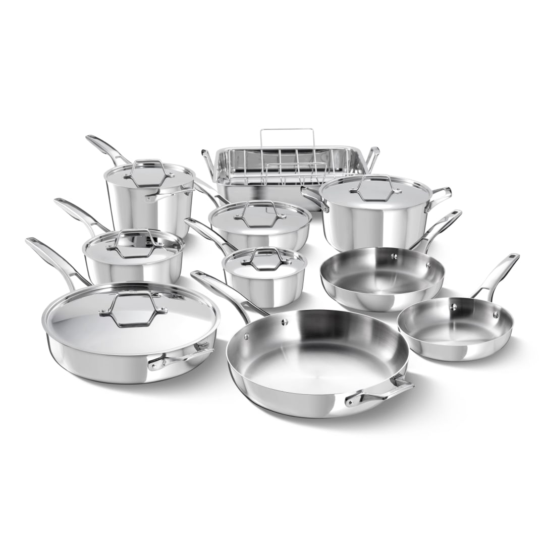 Calphalon® Premier Stainless Steel 16-Piece Cookware Set
