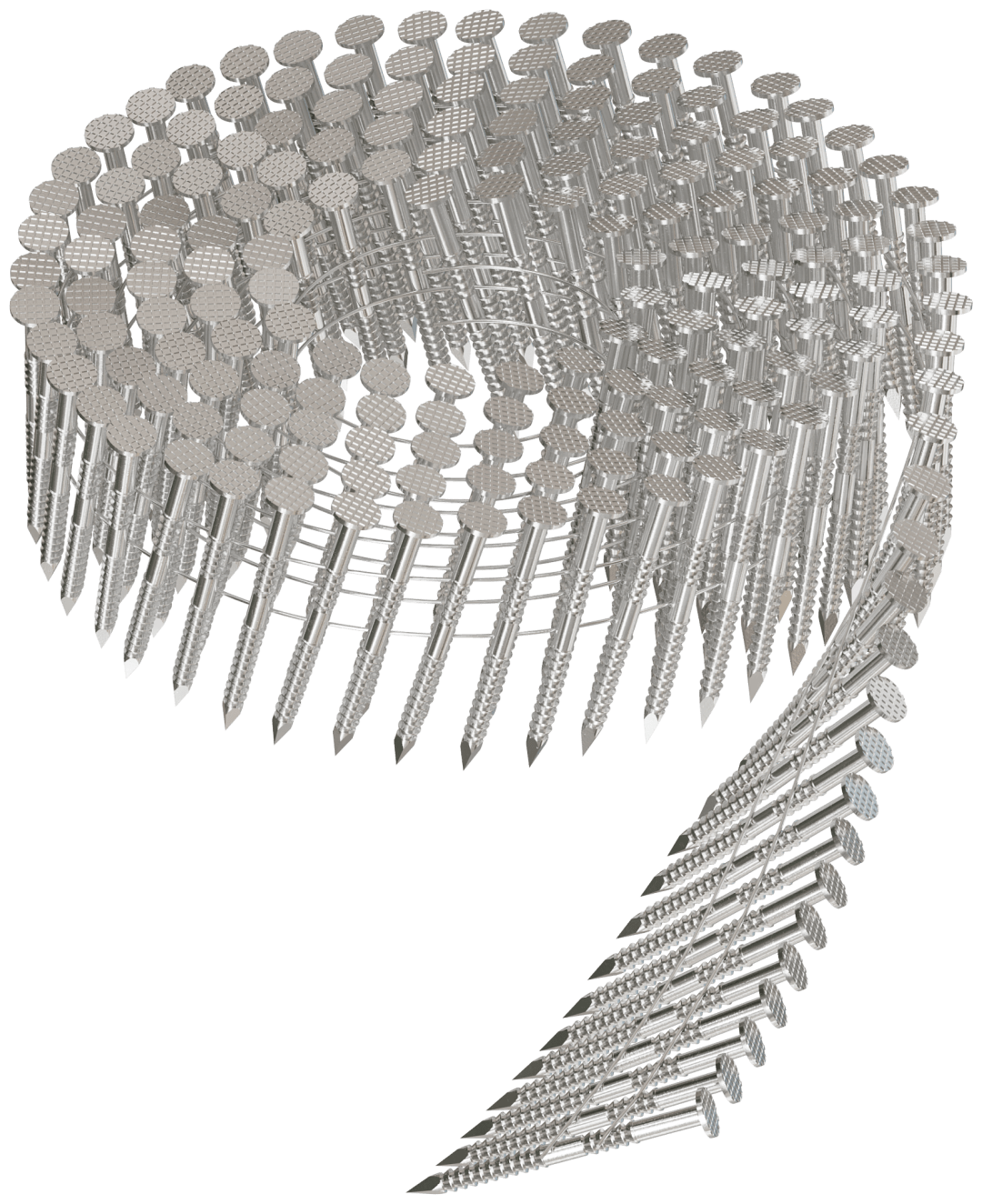 Simpson Strong-Tie S12A150PNB 15° Wire Coil, Full Round Head, Ring-Shank Decking/Framing Nail — 1-1/2 in. x .099 in. Type 304 (3600-Qty) (Pack of 90)