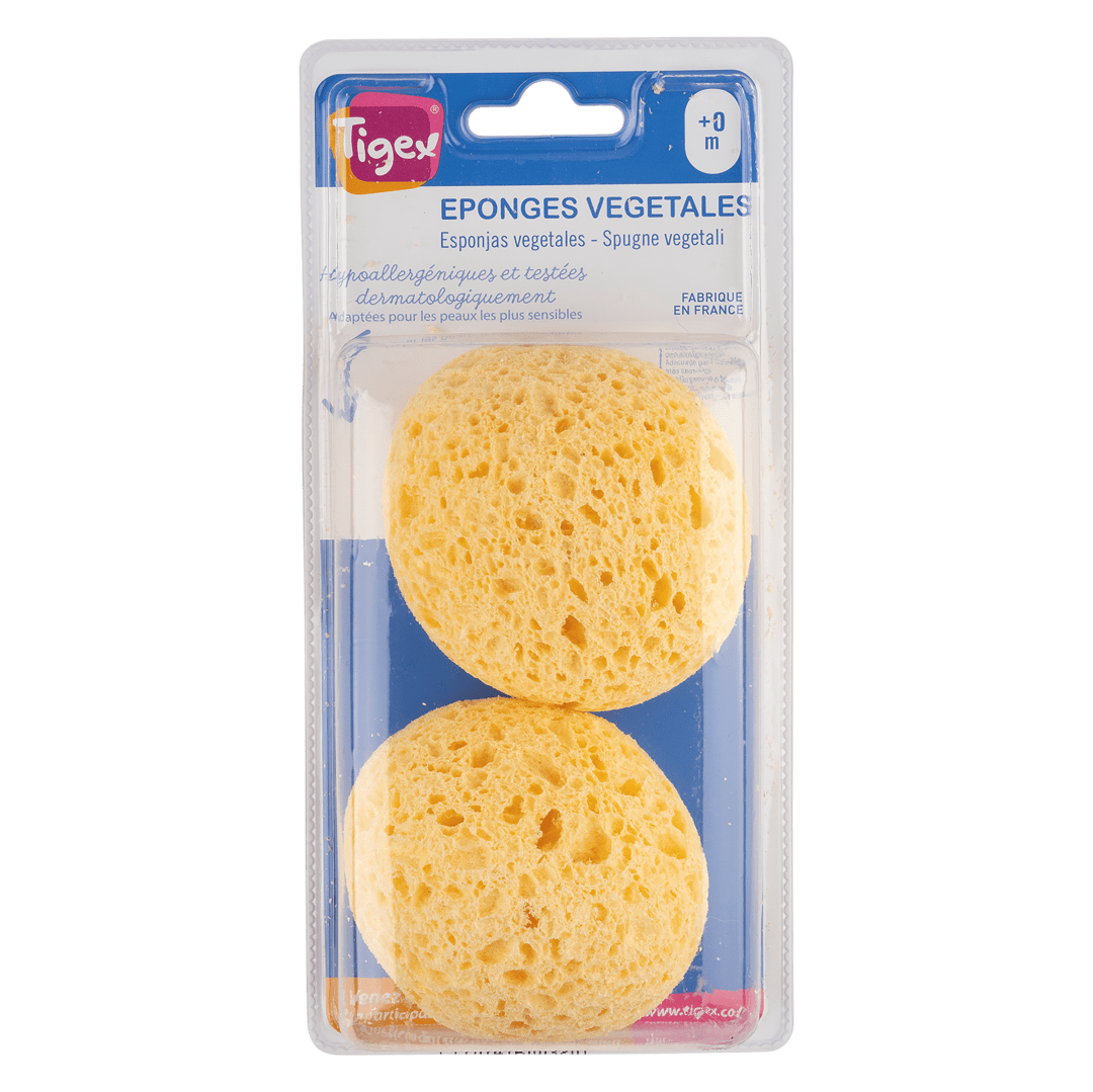 2 Eponges bébé végétales