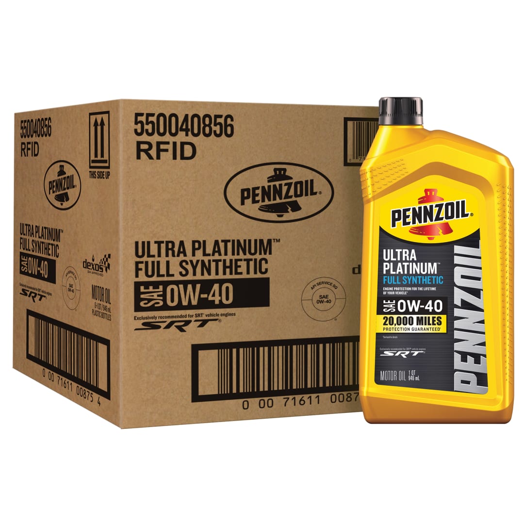 Pennzoil Ultra Platinum Full Synthetic 0W-40 Motor Oil, 1 Quart (6 Pack)