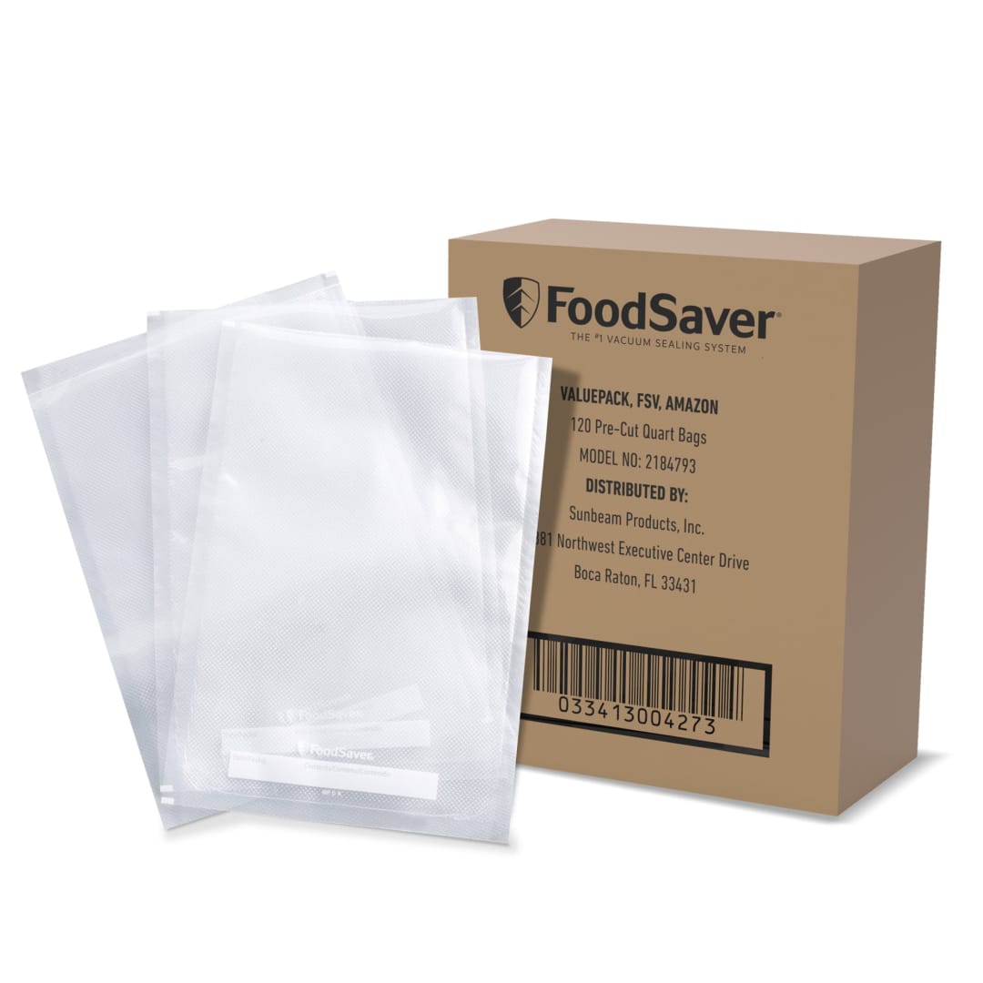 FoodSaver® Quart Vacuum Seal Bags, BPA-Free for Food Storage and Sous Vide, 120 Count