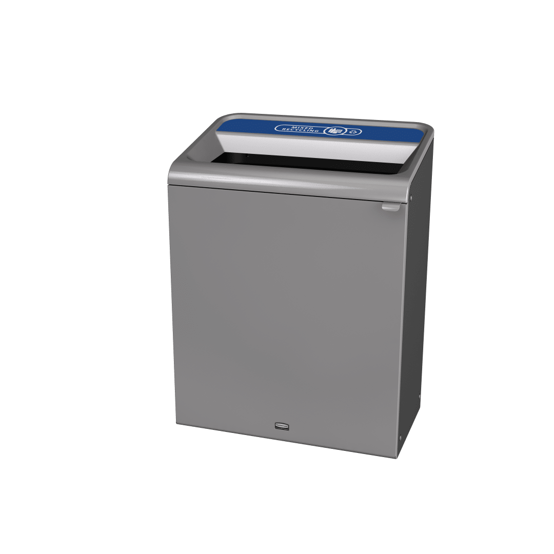 Rubbermaid Commercial Products Configure™ 45 Gal 1-Stream Mixed Recycling Trash Can, Grey Stenni