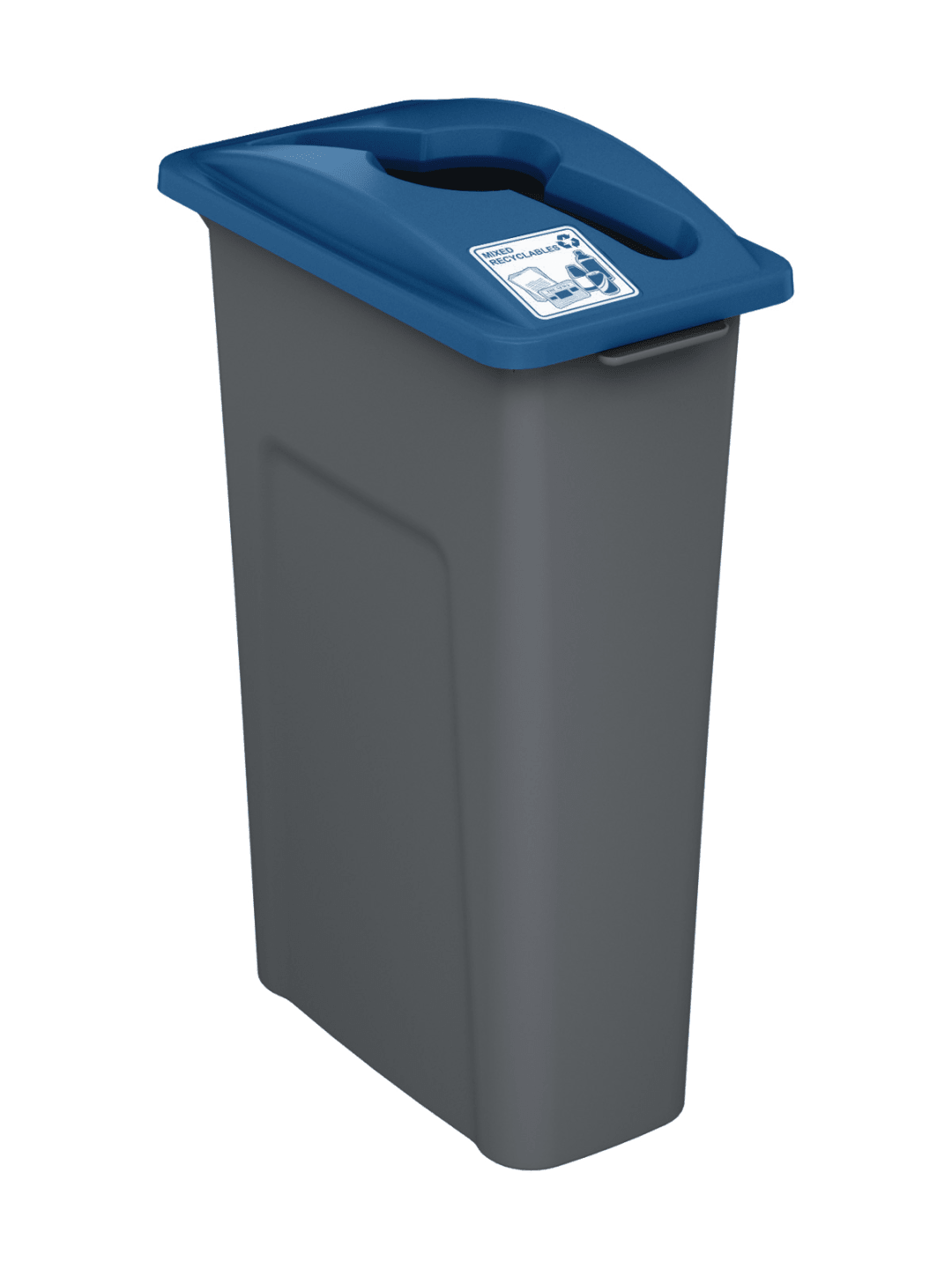  WASTE WATCHER - Single - Kit - Mixed Recyclables - Mixed - Grey PCR-Blue PCR