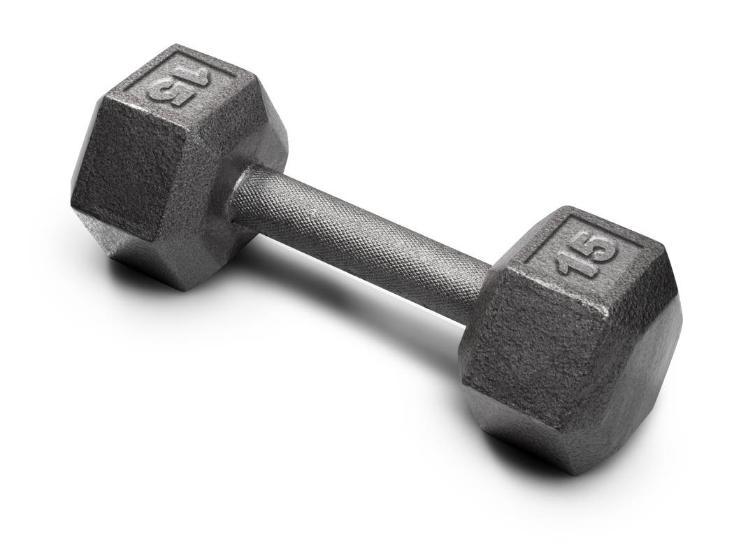 15 Lb. Cast Iron Hex Dumbbell