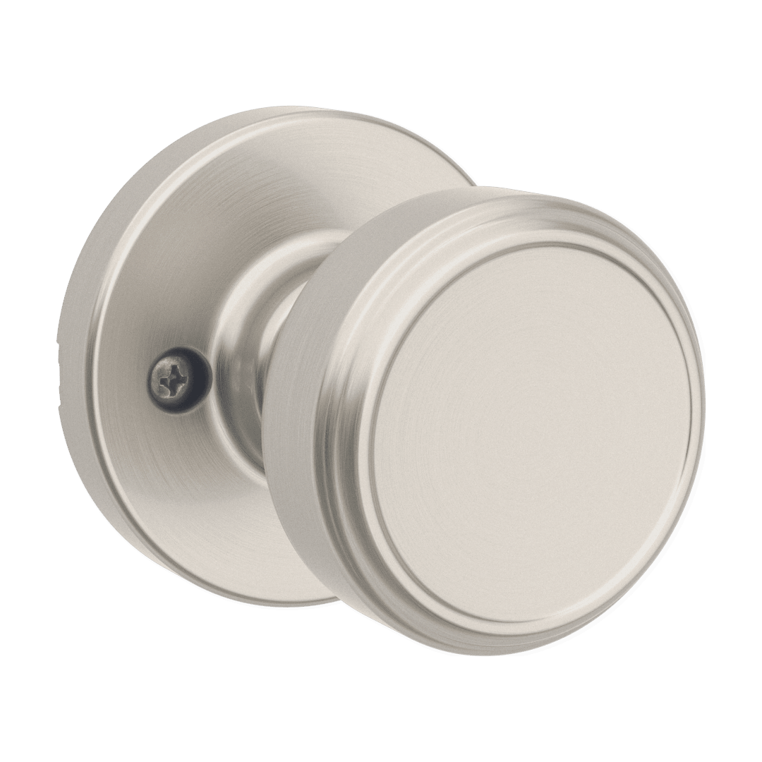 Maven Half Dummy Knob w/ Round Rose in Satin Nickel