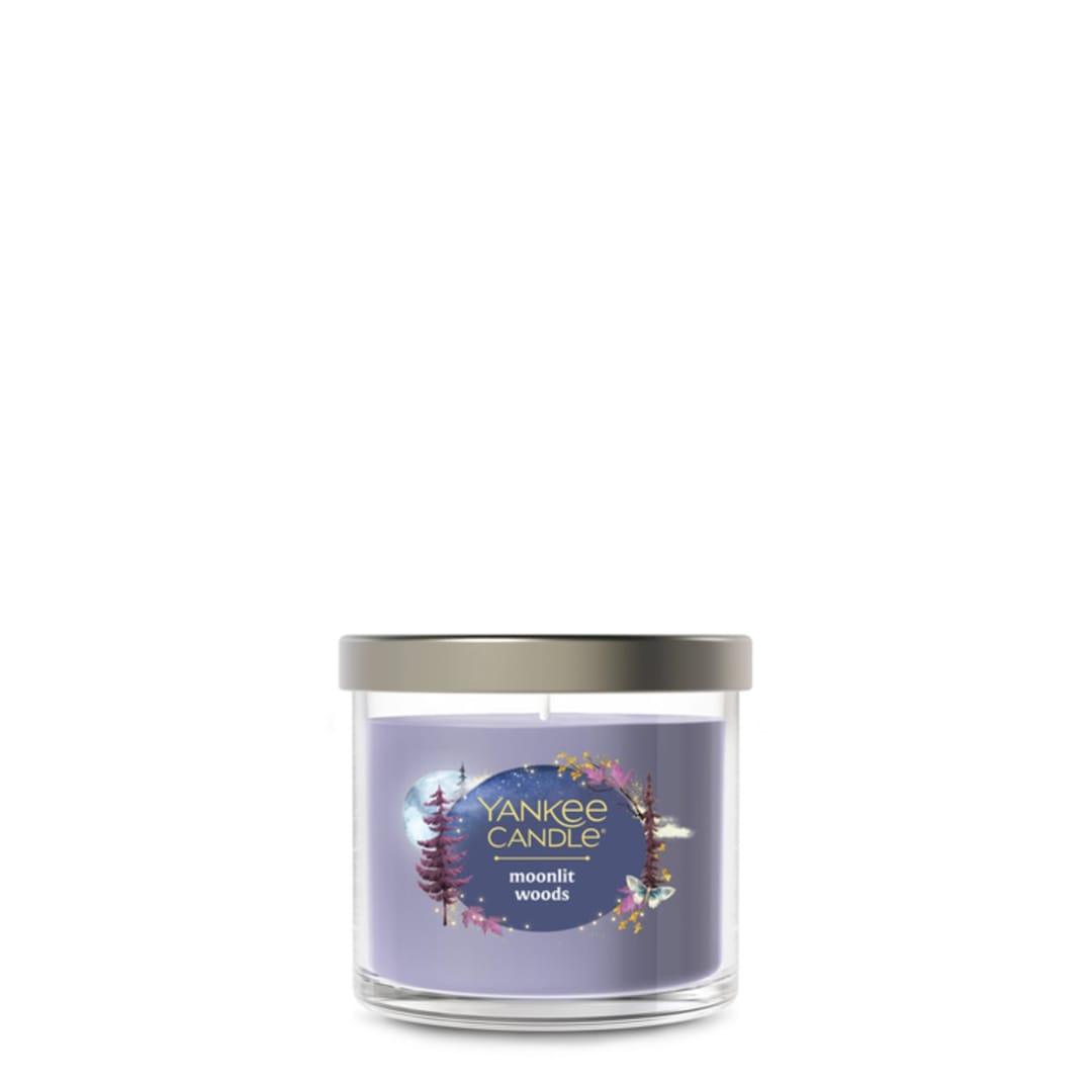 Yankee Candle Moonlit Woods, 4.3 oz Small Tumbler Candle with up to 40 Hour Burn Time