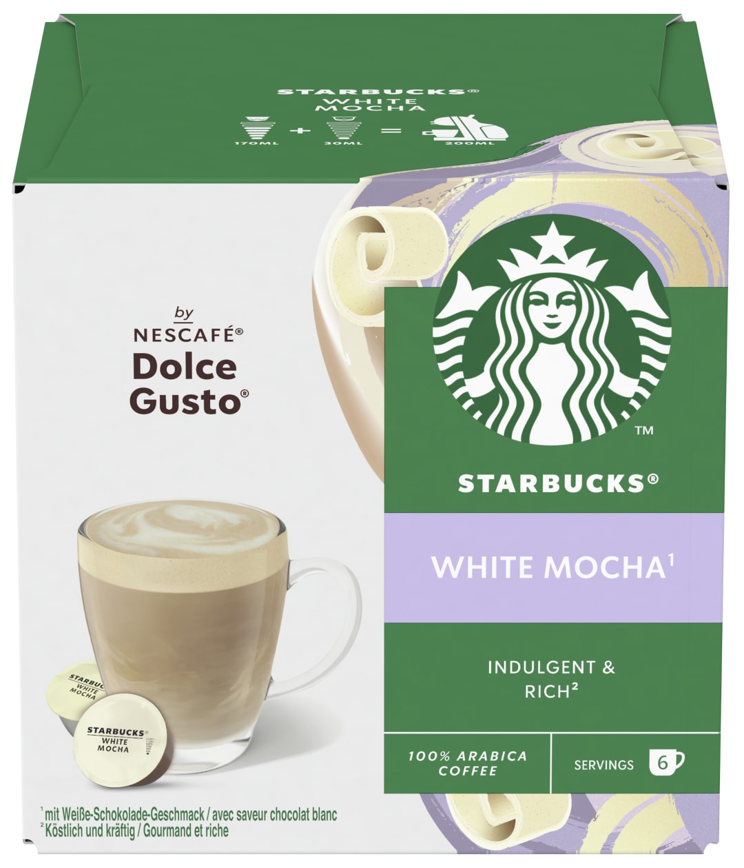 STARBUCKS WHITE MOCHA by NESCAFE DOLCE GUSTO 6+6 Capsule 123g