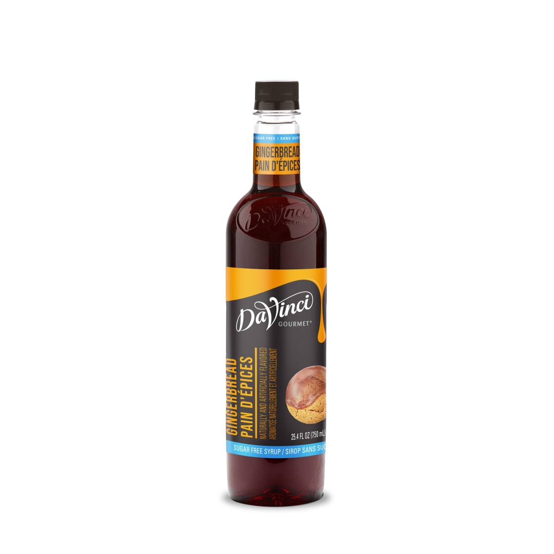 DaVinci Gourmet Sugar Free Gingerbread Syrup, Plastic Bottle, 4 x 750 mL