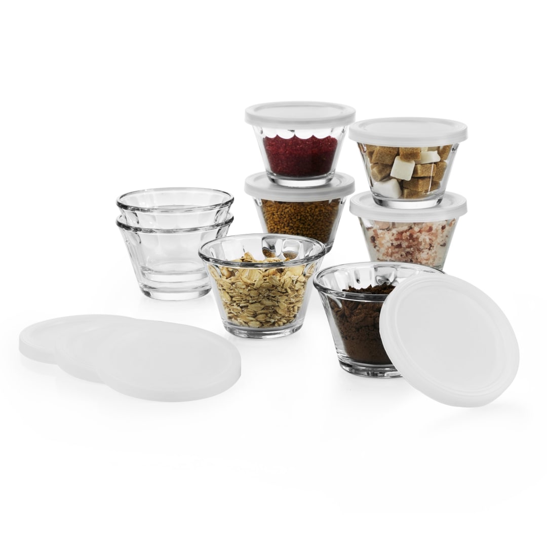 Libbey Baker's Basics 8 piece Cupcake Party Baking Dishes with Lids