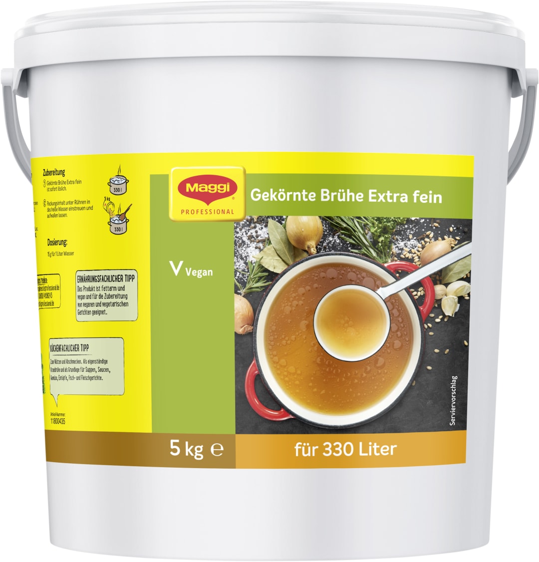 MAGGI Gekörnte Brühe Extra Fein 5kg, für 330 Liter